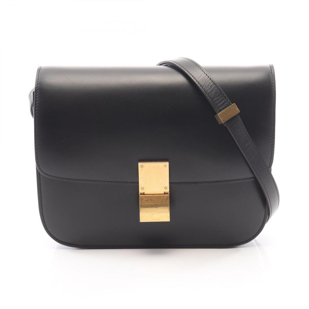 Celine Classic Box Bag Smooth Leather Pushlock Black